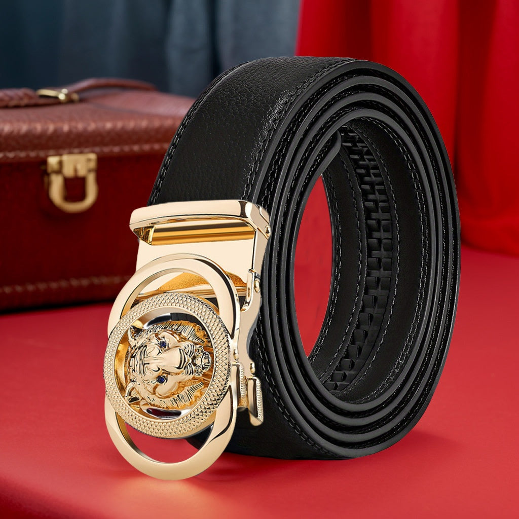 Multicolour Stylish Metal Buckle Belt for Men and Women - Fashionable Daily Decoration Jeans Belt with Automatic Buckle - Perfect Accessory for Business and Casual Accasions