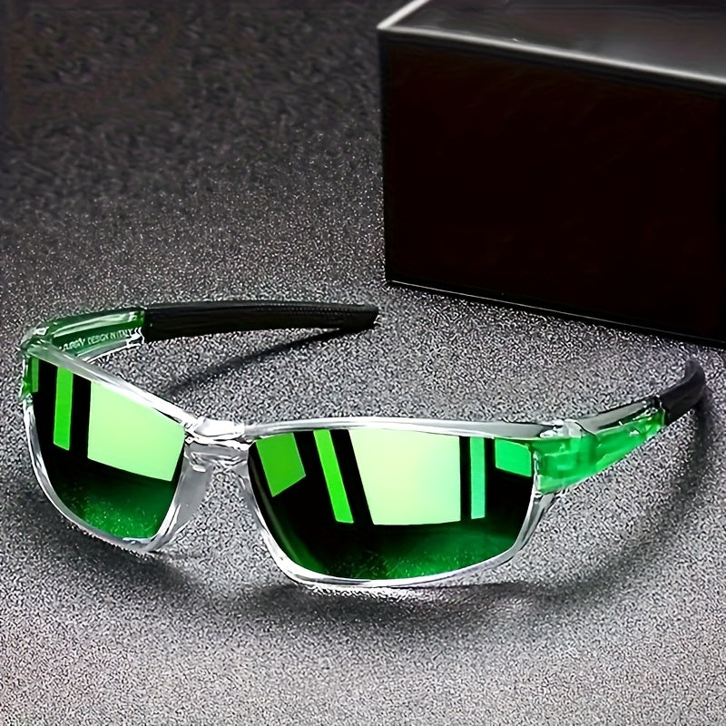 1pc Full-Frame Glasses Suitable for & - Lightweight PC Frame & Lens, Wide Temples (>139mm), Futuristic Modern Eyewear for Daily/Office Use, Holiday Gift (Christmas, Thanksgiving) - Durable Polycarbonate for Social Events