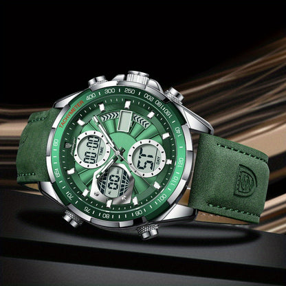 POEDAGAR Men's Analog-Digital Sport Watch — Quartz, Waterproof, Alarm, Calendar | 8 Colors