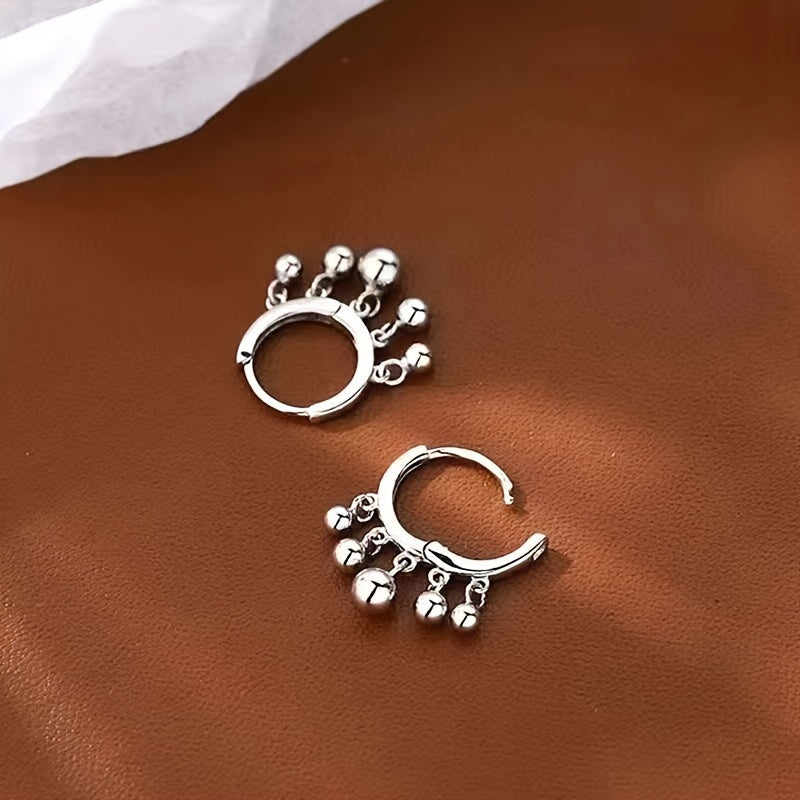 Elegant 925 Sterling Silver Hypoallergenic Hoop Earrings with Zirconia Stones for Women Engagements And Weddings