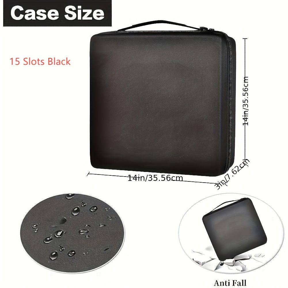 15-Slot EVA Watch Box Organizer for Men, Sport Watch Memorabilia Display Case, Fits Wristwatches up to 42mm, Black - Ideal for Sport Smart Watch Storage and Display, Accessory Storage|Stylish Organizer|Durable EVA Material, Watch Storage Box