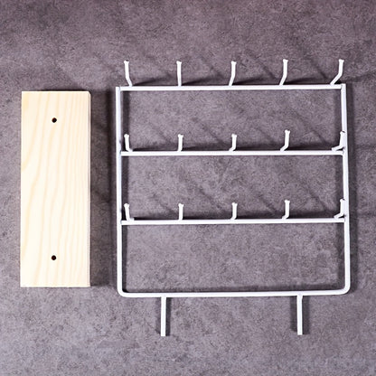 Earring Display Rack 15 Hook – Iron Art Jewelry Organizer Stand, Wall Hanging Earring Holder for Studs, Hoops & Dangles, Boutique Jewelry Storage
