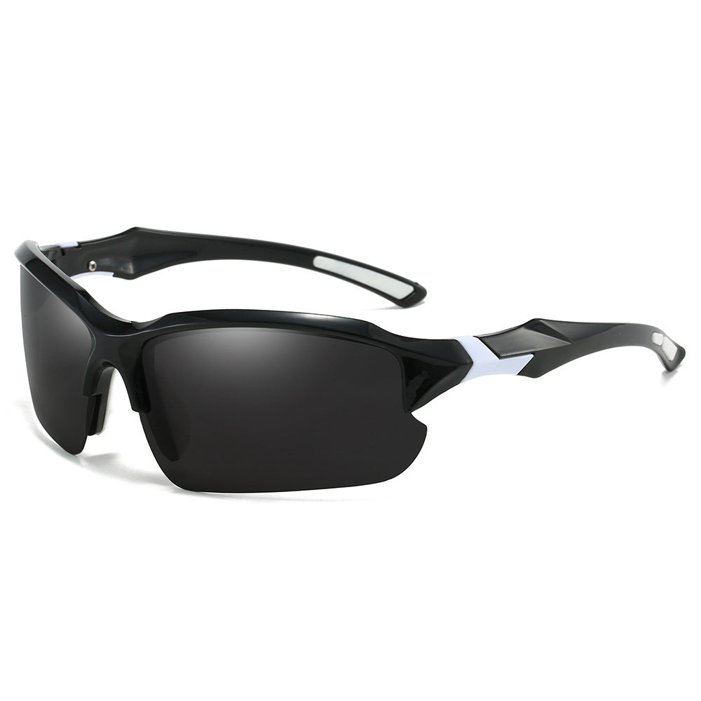 3pcs/ 10pcs New Cross-Border Outdoor Sports, Skiing, Driving Half-Frame Polarized Sunglasses Men'S Running Fishing Sunglasses Sun Protection Lightweight Goggles