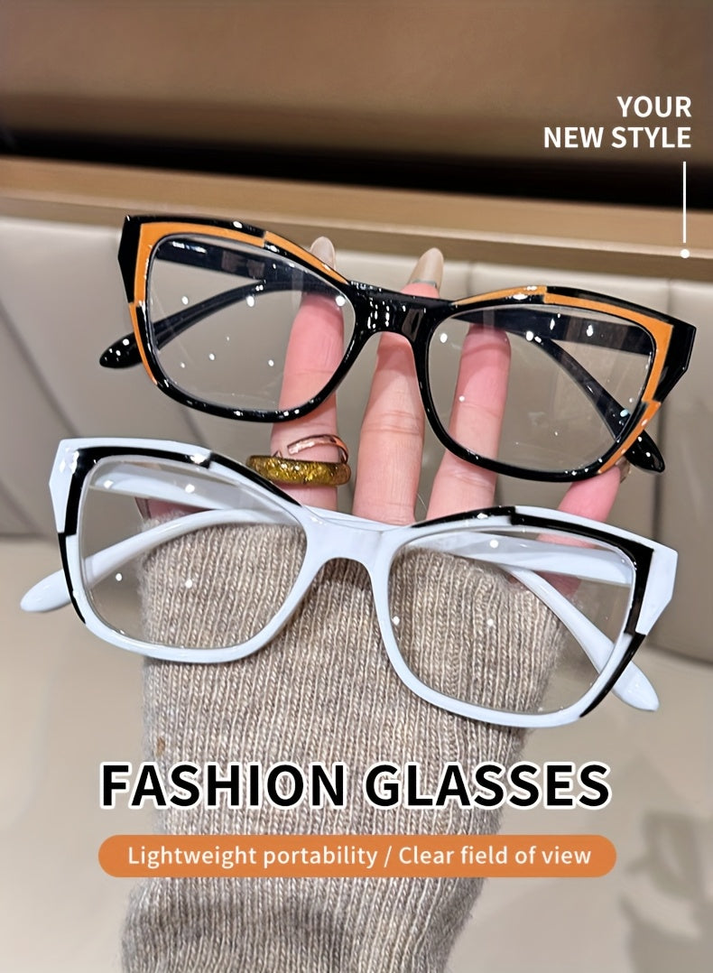 4 Pairs Of Anti-blue Light Reading Glasses, with Retractable Spring Temple, Cat Eye Design, Looking Reading Glasses, 1.0X 4.0X Available