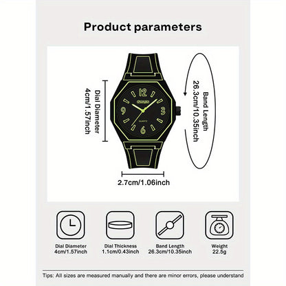 Silicone Strap Watch Unisex Creative Round Dial Analog Quartz Wristwatch, Fashion Casual Outdoor Sport Watch for Men Women Students, Available in White Blue Red Black