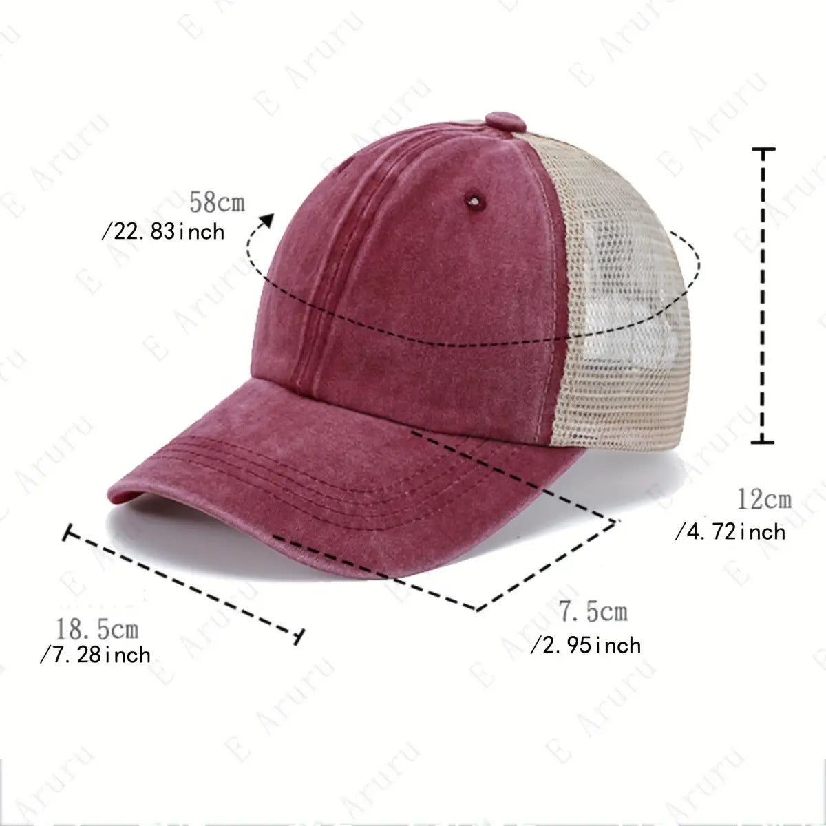 1pc Vintage Washed 'I'D Rather Be Thrifting' Printed Baseball Cap- Fashionable Outdoor Sports Sun Hat Ideal Gift with Adjustable Strap- Breathable Mesh Back