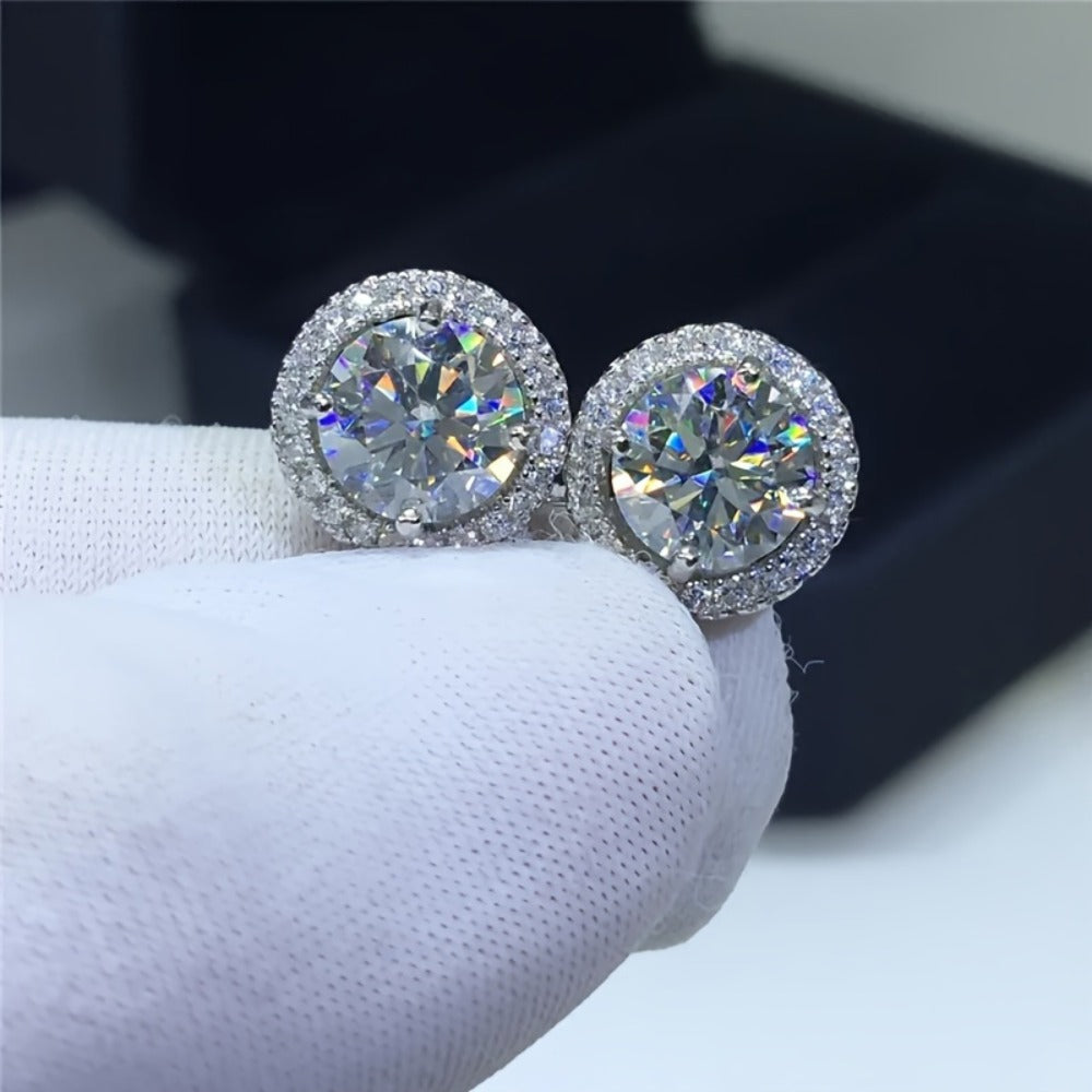 Dangle Earrings for Women - Birthstone Ear Hook Colorful Gemstone Drop for Men White Amethyst Yellow - product detail view 3
