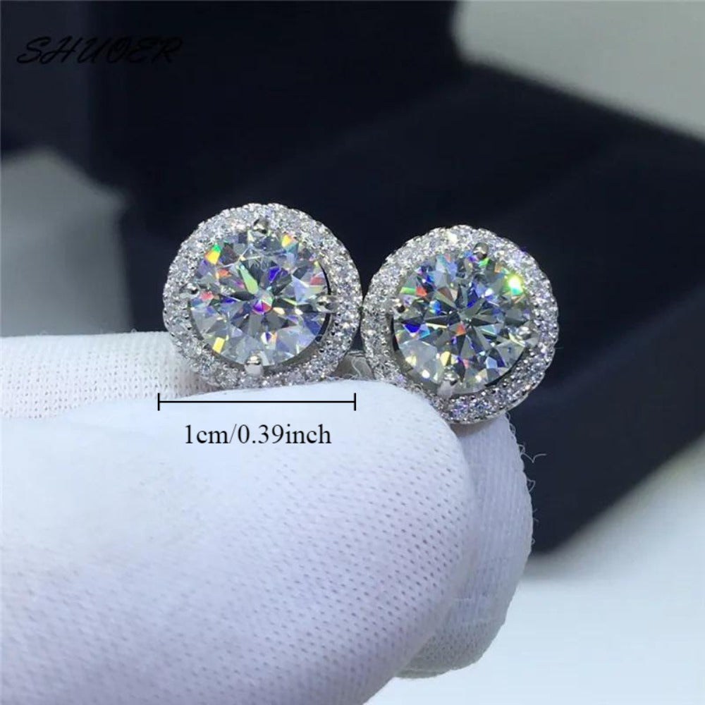 Dangle Earrings for Women - Birthstone Ear Hook Colorful Gemstone Drop for Men White Amethyst Yellow - product detail view 6