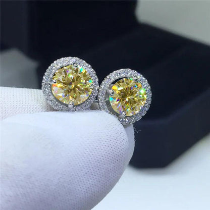 Dangle Earrings for Women - Birthstone Ear Hook Colorful Gemstone Drop for Men White Amethyst Yellow - product detail view 7