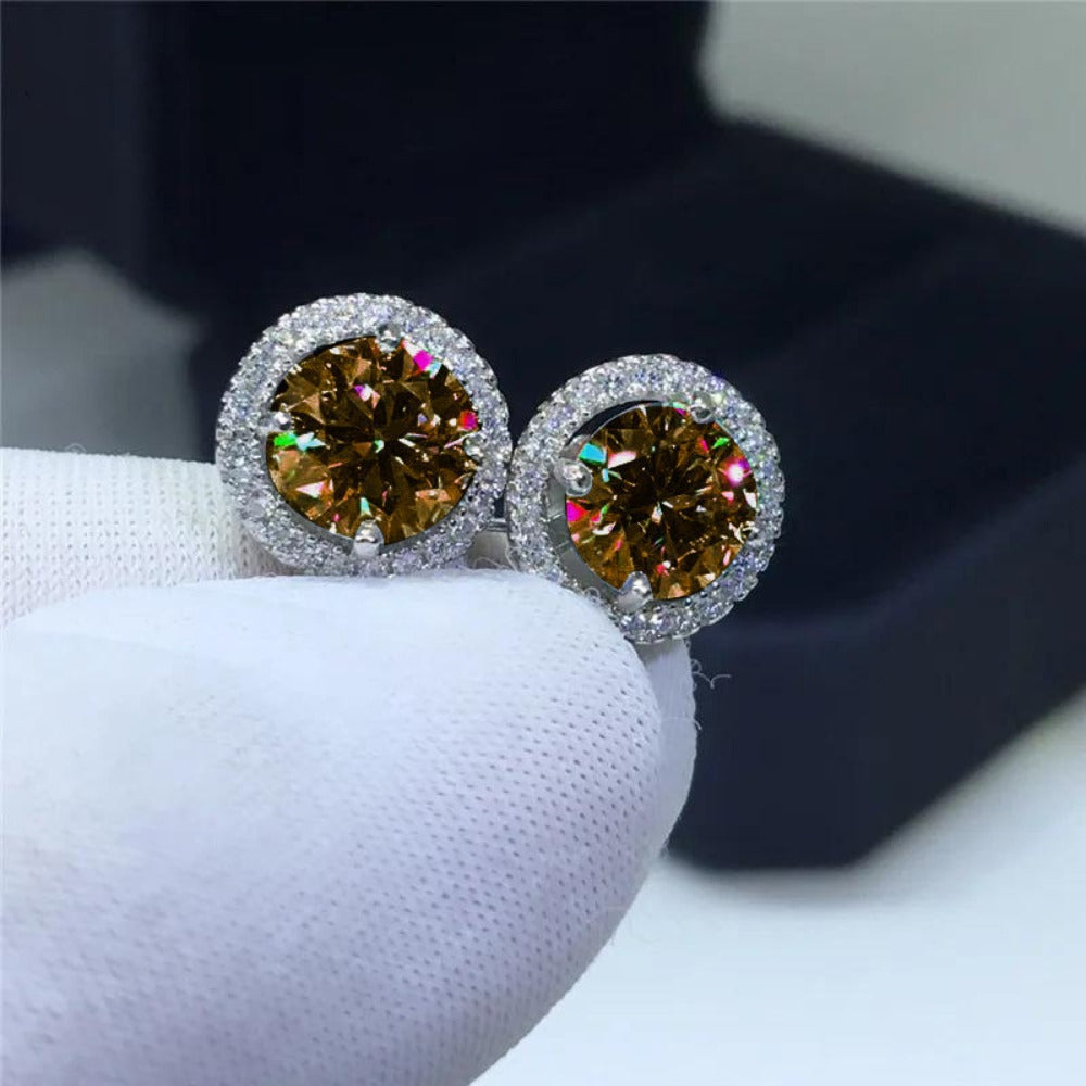 Dangle Earrings for Women - Birthstone Ear Hook Colorful Gemstone Drop for Men White Amethyst Yellow - product detail view 8