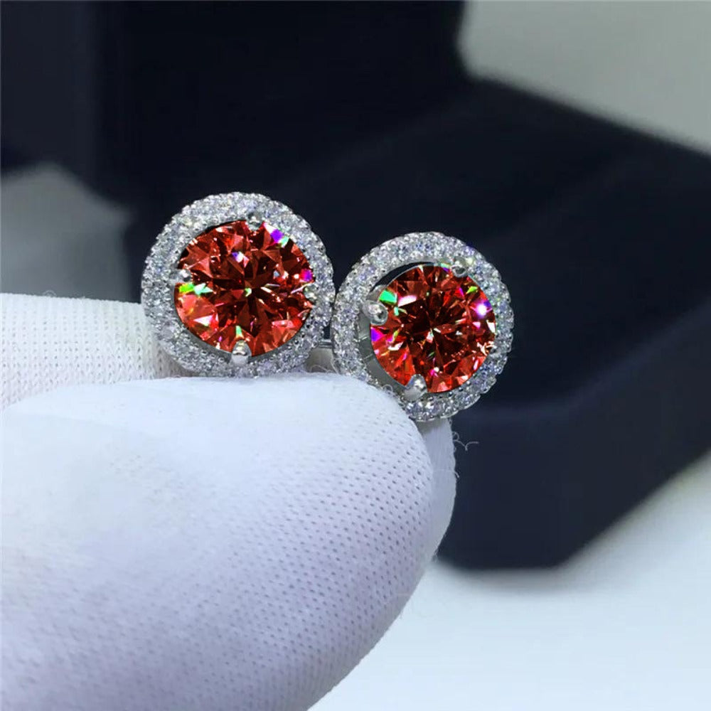 Dangle Earrings for Women - Birthstone Ear Hook Colorful Gemstone Drop for Men White Amethyst Yellow - product detail view 9