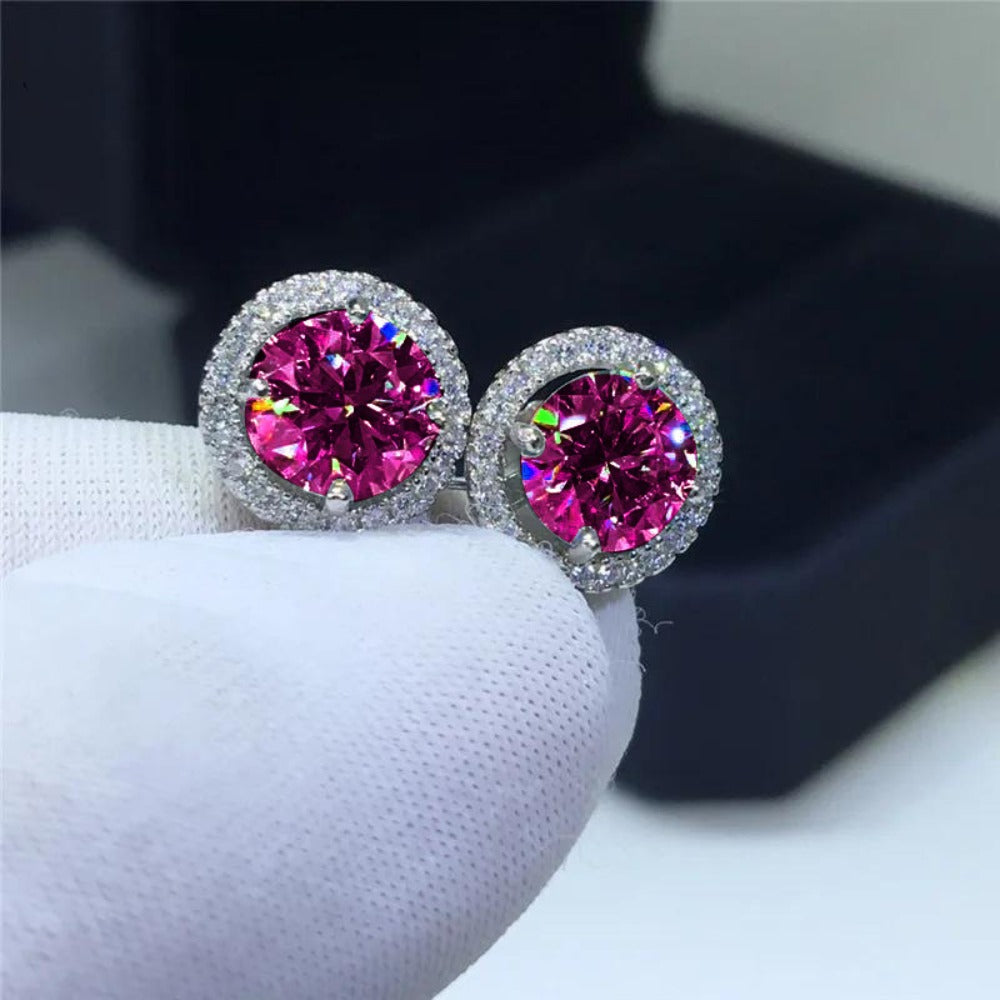Dangle Earrings for Women - Birthstone Ear Hook Colorful Gemstone Drop for Men White Amethyst Yellow - product detail view 11
