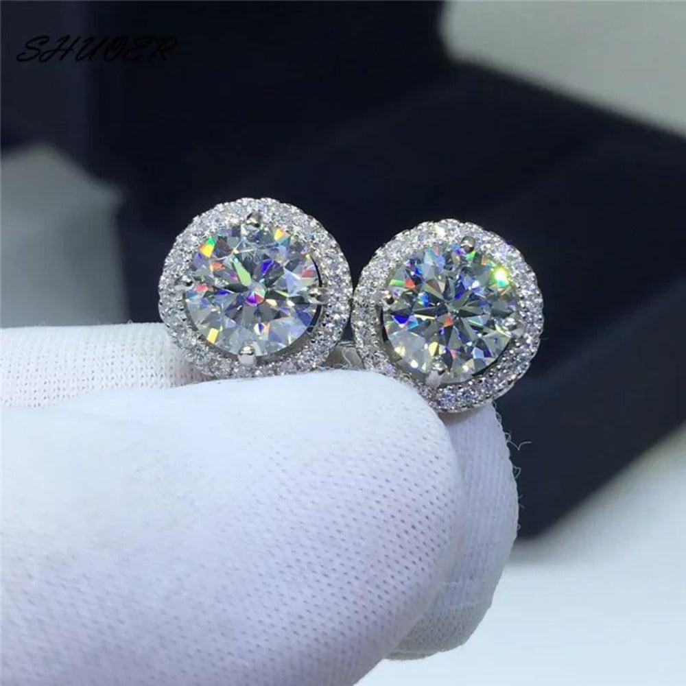 Dangle Earrings for Women - Birthstone Ear Hook Colorful Gemstone Drop for Men White Amethyst Yellow - product detail view 13