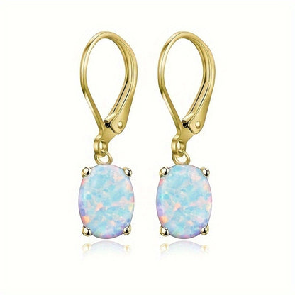 Dangle Earrings for Women - Opal 2 Pairs for - Sparkling Hypoallergenic Drop in Silver & Gold - product detail view 4