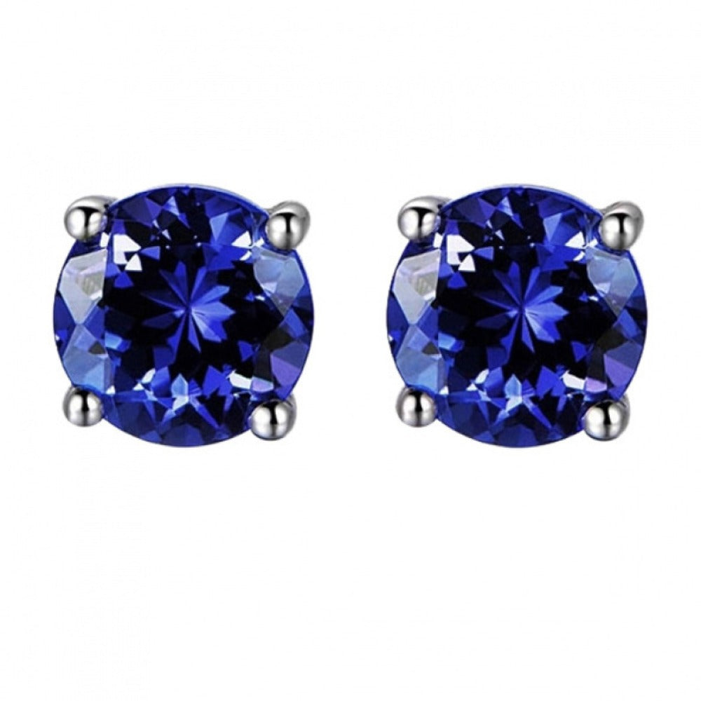Dangle Earrings for Women - Tanzanite Crystal Drop with 925 Silver Needle - Sparkling Gemstone for - product detail view 3