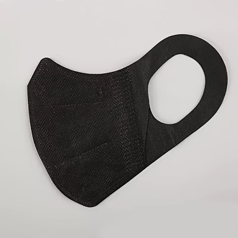 50-Pack Breathable Face Masks, Fashionable High-Elasticity Wide Ear Loops, Individually Packaged in White And Black, Daily Protection, Comfort Fit for Office Use Travel Outdoor Activities