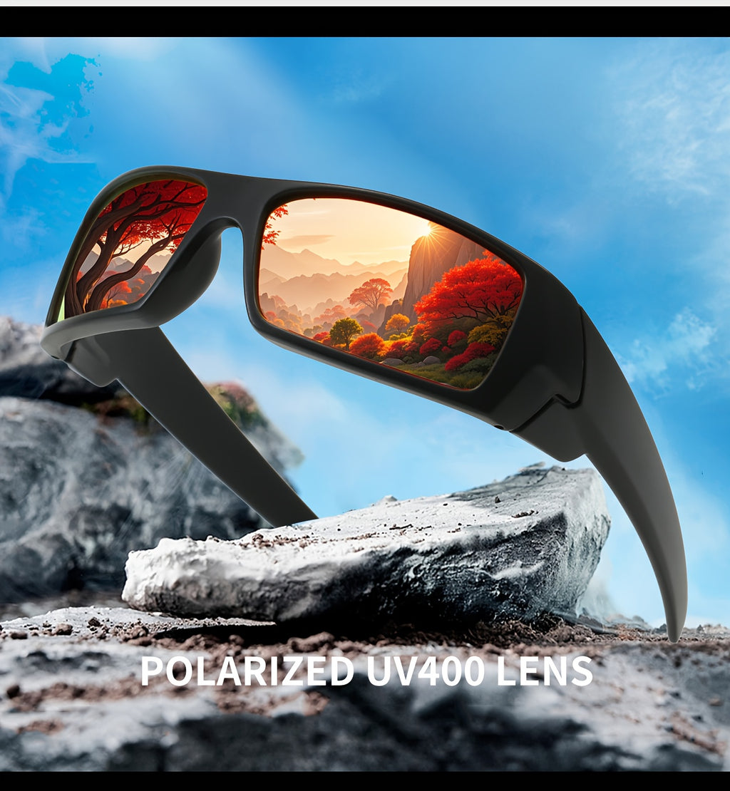 [4pcs Men'S Polarized Sports ] Classic Cross-Frame Design with High-Definition Polarized Lenses Featuring Vibrant Coatings. Color Options Adapt to Varying Light Conditions, Covering All Your Needs in One Set