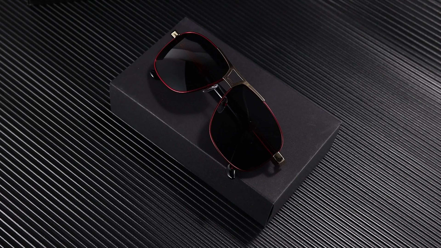 Full Rim Sunglasses Men Women Oversized 139mm+ Frame – TAC Gradient Lens UV Protection, Bold Fashion Eyewear for Formal Everyday Street Style, 4 Colors Red Black Gold Silver