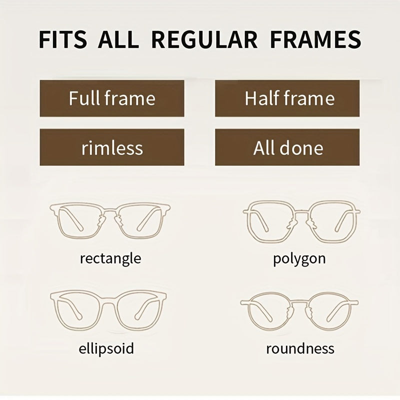 Retro Clip-On Glasses 2-Pack — Vintage Round Frames, No Tools Needed, Lightweight Leopard Pattern Eyewear for Men & Women, Party & Daily Use Gift