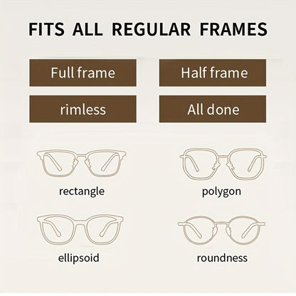 Retro Clip-On Glasses 2-Pack — Vintage Round Frames, No Tools Needed, Lightweight Leopard Pattern Eyewear for Men & Women, Party & Daily Use Gift