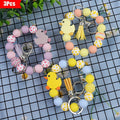 3pcs Cute Cartoon Duck Bead Keychain Holiday Gift