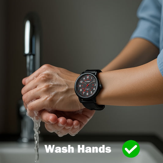 Nurse Watch, Students Professional Watch with Luminous Easy-Read Dial, 24-Hour Second Hand, Colorful Silicone Band for Women And Men
