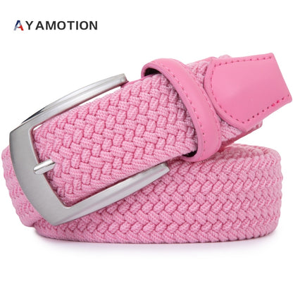 Ratchet Belt for Men & Women - Stretch Woven Elastic Braided, Auto Buckle, 32 Adjustments, Sizes S-XL, 5 Colors, Golf Wedding School Gift