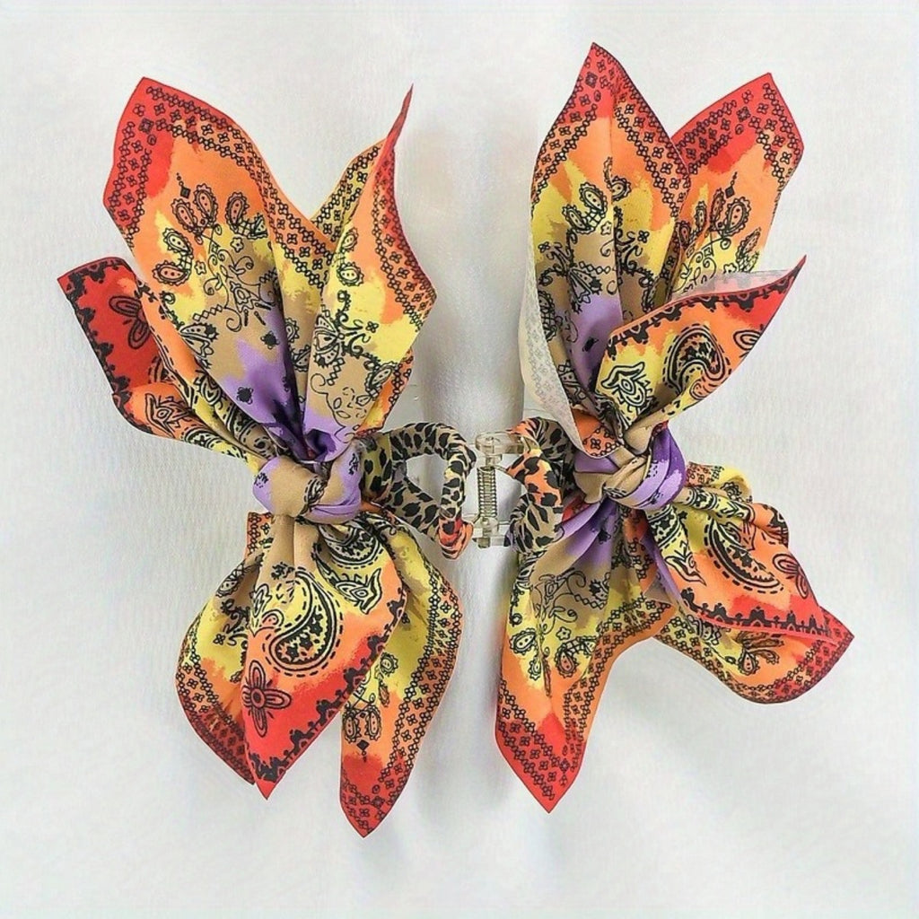 4pcs Vintage Bow Hair Claw Clip Nonslip Hair Jaw Clip Strong Hold Hair Claw Clips Boho Styling Hair Additions for Women