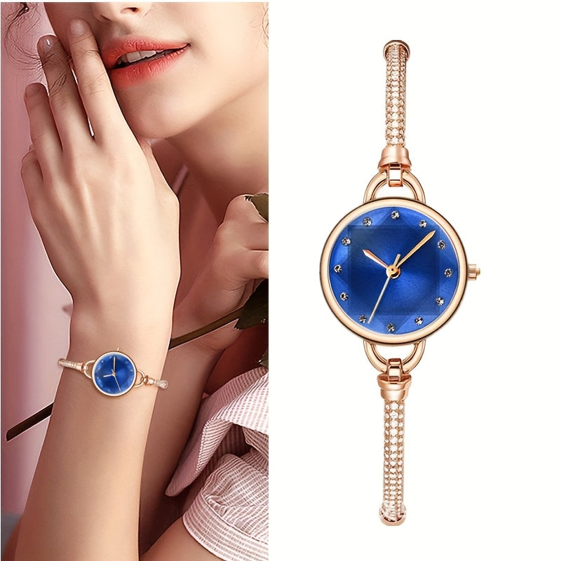 Jewelrywe Petite Bracelet Watch For Women Dress Analog Hexagonal Ladies Watch