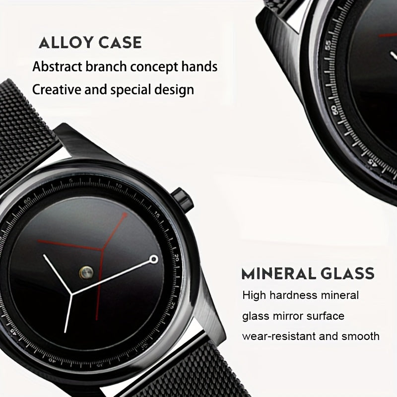 Creative Design Men Watch Unisex Fashion Forward Quartz Watch With Stainless Steel Strap Watch For Men Best Gift