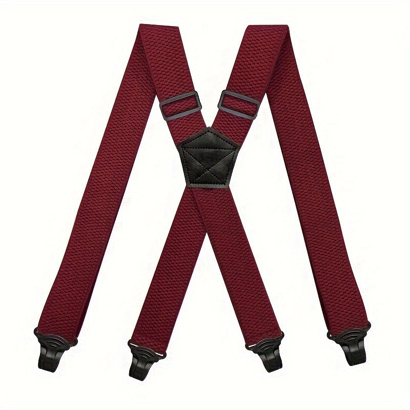 Men's Wide Heavy Duty Work Suspender Adult 4 Clips 120cm Suspenders X Type Elastic Adjustable Strap Braces Work Male Jockstrap