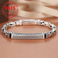 Sterling Silver Bracelet for Women 925 Vintage Bohemian Bangle Cuff Open Adjustable Wrist Jewelry Birthday Gift for Girlfriend Mom Wife
