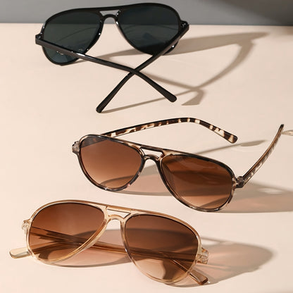 Double Bridge Glasses for Women 3-Pack Minimalist Fashion Eyewear Casual Daily Wear Tortoiseshell Black Tan Set Lightweight Trendy Frames