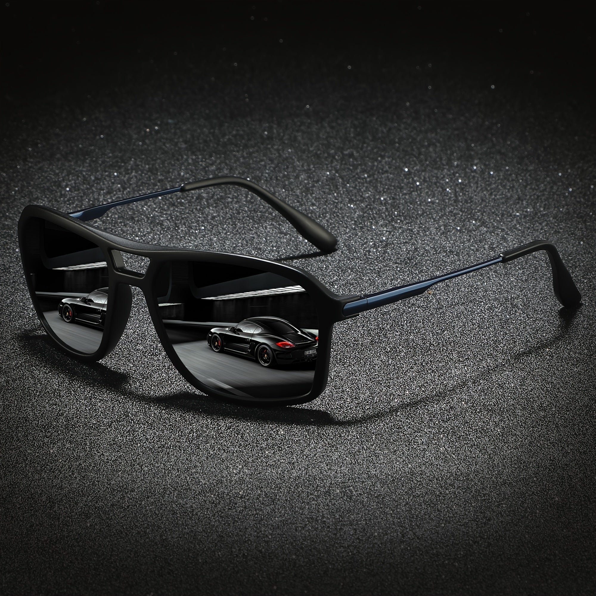 Unisex & Men'S Polarized Sunglasses UV400 - Outdoor Fishing, Driving, Sports with Lightweight Square Frame & Flexible Spring, Slim Comfort Fit Temples
