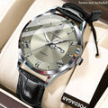 [Men's Casual Watch] POEDAGAR 978P Men's Fashion Casual Watch, 3ATM Waterproof with Date Function, Round Dial, PU Leather Band