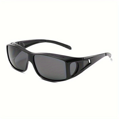 Rectangular Fashion Sunglasses Unisex Fit-Over Prescription Glasses Multi-Color Mirrored Gradient Lenses for Men and Women Stylish Everyday Eyewear