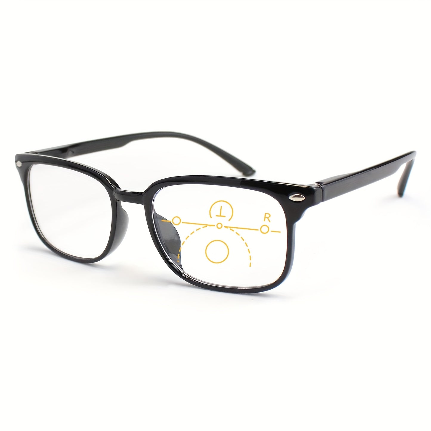 Reading Glasses Small Rectangle Frame Spring Hinge Lightweight PC Lens Unisex Stylish Durable Readers for Men and Women Computer Driving Magnification +100 to +350