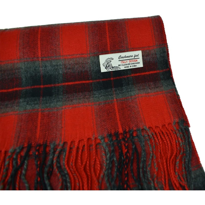 Scottish Stewart Tartan Plaid Luxurious Winter Scarf Soft Cashmere Feel 72"x12", Scottish Heritage Holiday Gift