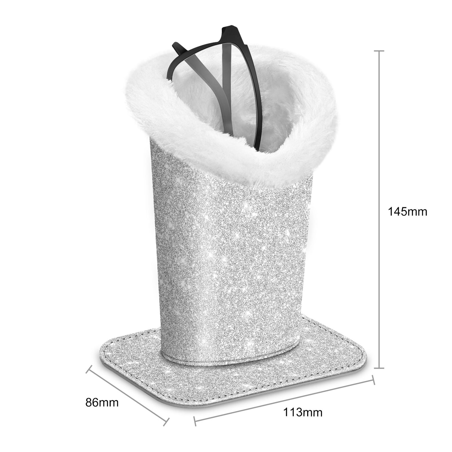Eyeglasses Holder Stand Plush Lined Anti-Scratch Glasses Storage Organizer for Desk Nightstand Office Bedroom 34 Patterns Gift