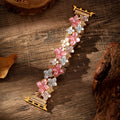 Suitable for APPLE Watch Ultra/Ultra 2/8/7/6/5/4/3/2/1/SE Watch Strap Elastic Fashion Luxury Alloy Flower Strap 38/40/41/42/44/45/49mm