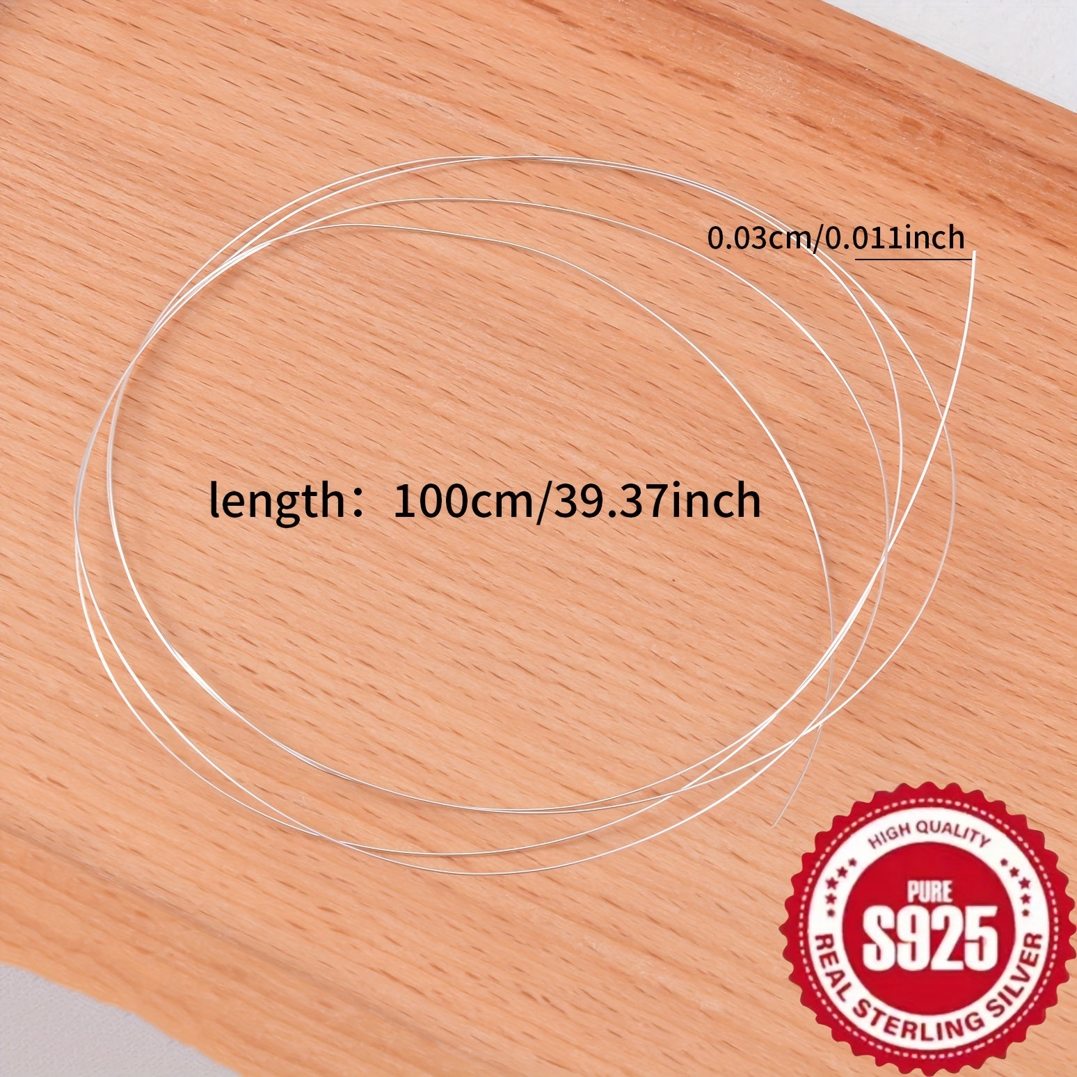 39.37inch Pure Silvery Wire, Handcrafted Wire, Braiding Wire, Thin Wire for Jewelry Making DIY