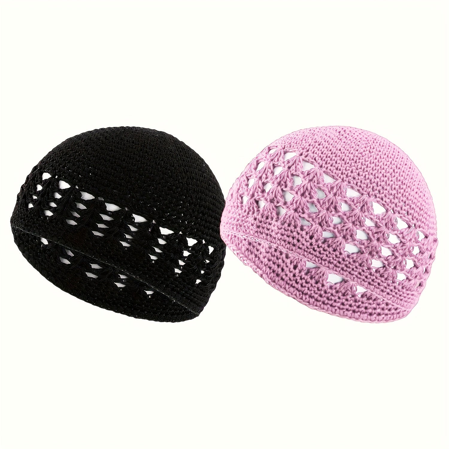 Set of 4 Unisex Beanie Caps Featuring a Thick Knit Design with a Hollowed-Out Wheat Ear Pattern, Made from Acrylic Material. These Skullies And Beanies Come in a Preppy Style with Solid Colors And Slight Stretch, Filled with Fiber for Added Warmth
