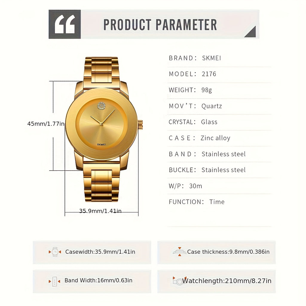 Stylish Women'S Quartz Watch with a Round Dial, Suitable for Parties And Everyday Wear. This Accessory Is Perfect for Enhancing Outfits And Makes a Great Birthday Gift