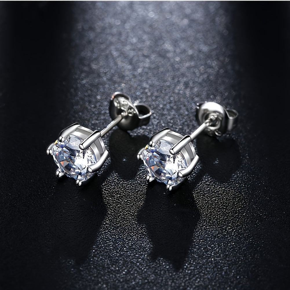 925 Silver Moissanite Three-Piece Jewelry Set for Women - Perfect for Weddings, Parties, Daily Wear, Christmas and Mother's Day
