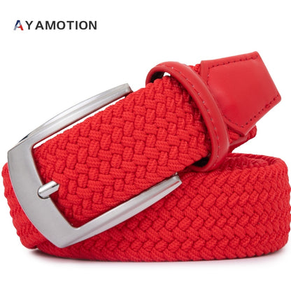 Ratchet Belt for Men & Women - Stretch Woven Elastic Braided, Auto Buckle, 32 Adjustments, Sizes S-XL, 5 Colors, Golf Wedding School Gift