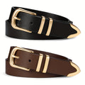 2pcs Women'S Belt Set, Multi-Color Combination Pack, Daily Casual And Office Versatile Belts for Dresses And Pants