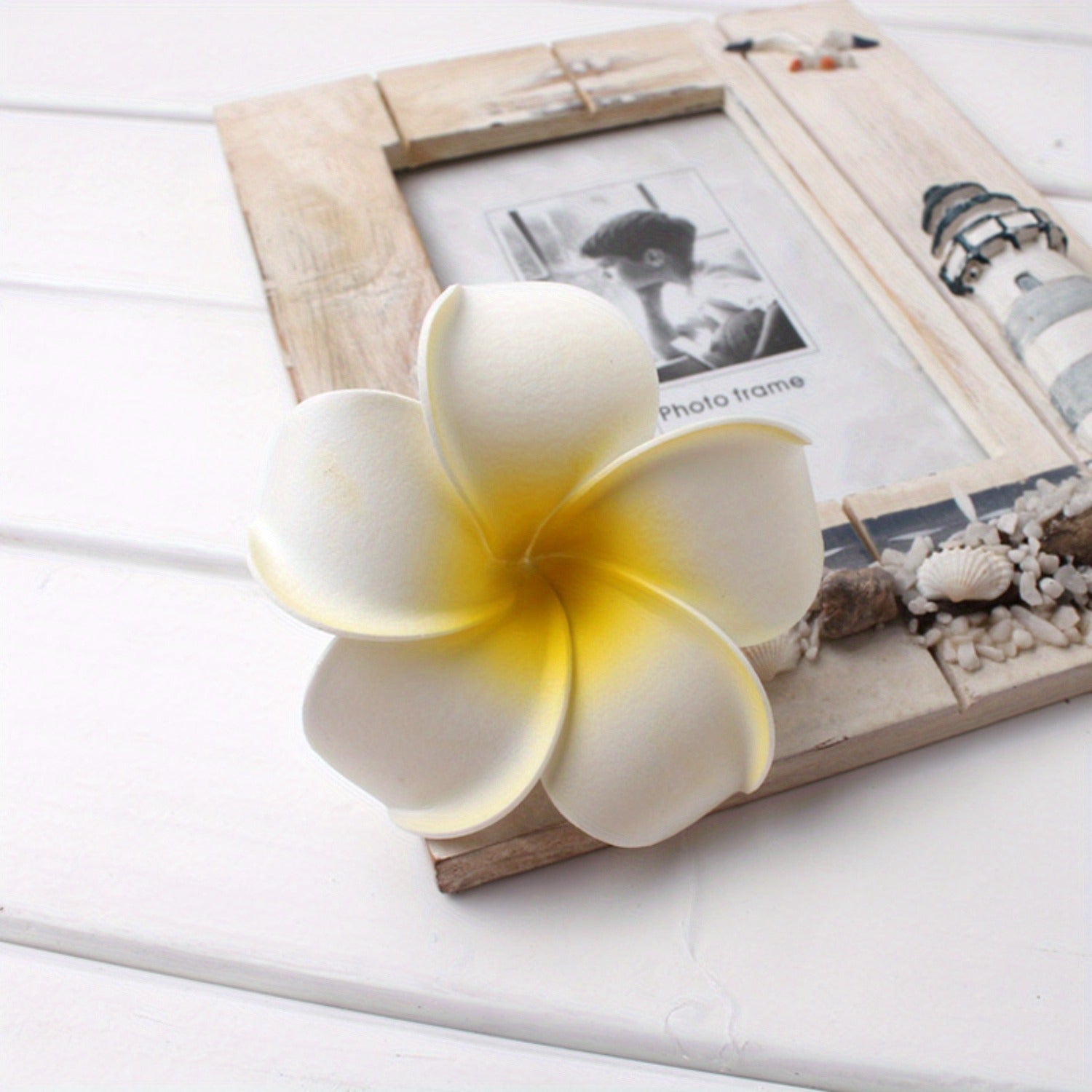 36-Pack Tropical Plumeria Hair Clips - Plastic Frangipani Flower Barrettes for Luau, Beach Parties, Hawaiian Themed Weddings, No Electricity Required