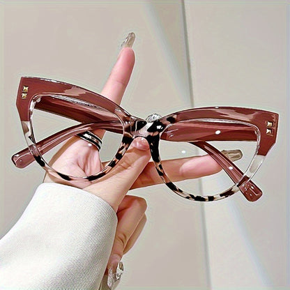 Reading Glasses 3-Pack Metal Hinge Minimalist Color Block Design Elegant Presbyopia Frames for Women Magnification +100 to +400 Fashion Gift Eyewear