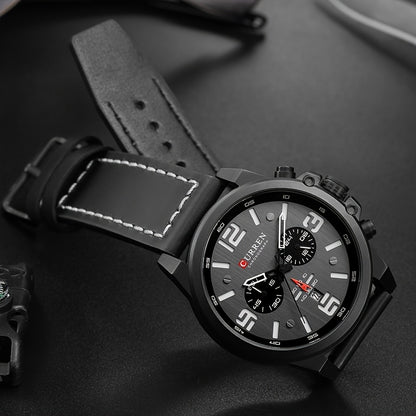 Men's Quartz Sports Watch — 24H Display, Timer & Calendar | Zinc Alloy Case, Multiple Colors