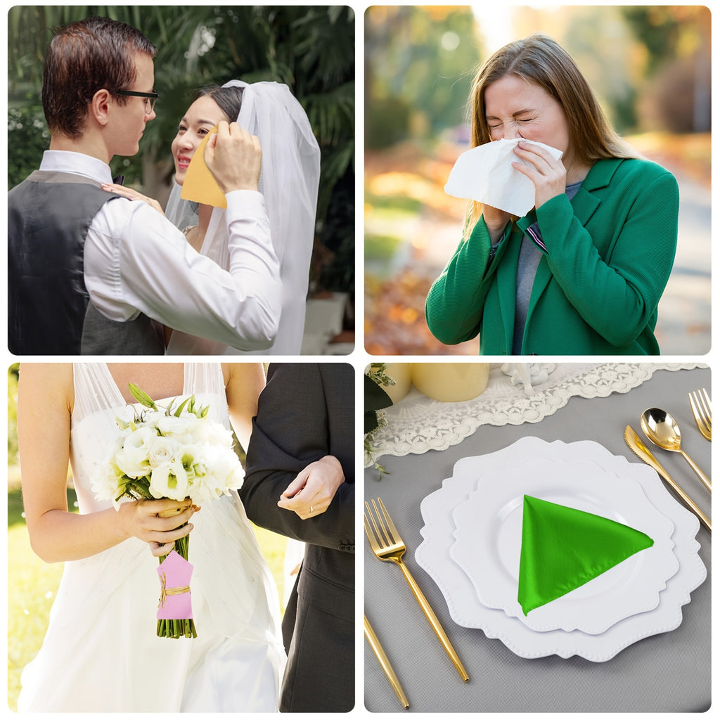 30pcs Handkerchiefs for Men, Solid Color Square Scarves, Pocket Square, Men's Pocket Scarves, Ideal for Weddings, Crafts, Everyday Use, Speeches, Evening Parties, and